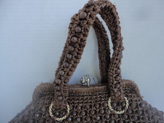 Marchioness Brown Beaded Purse - image 2