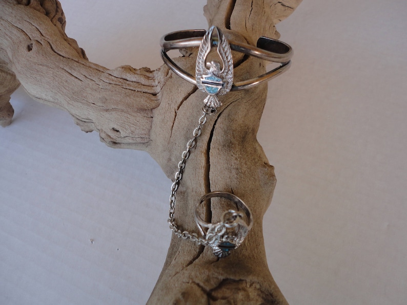 Thunderbird Bracelet With Attached Ring