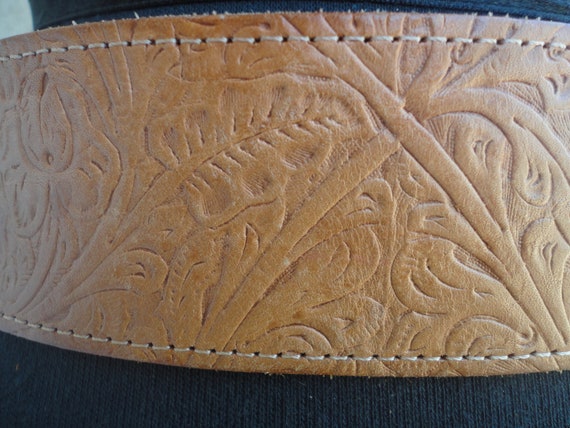 Nan Lewis Tooled Leather Belt - image 2