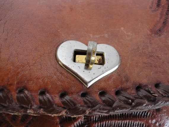 Tooled Leather Shoulder Bag - image 6