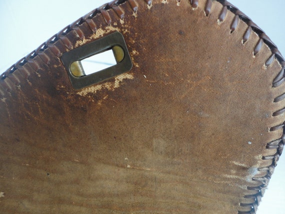 Tooled Leather Purse With Asymmetrical Flap - image 8