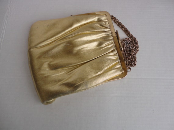 Gold Lame Handbag - image 3