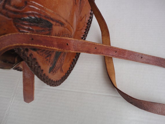 Tooled Leather Shoulder Bag - image 10