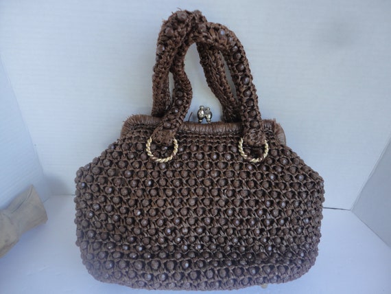 Marchioness Brown Beaded Purse - image 3