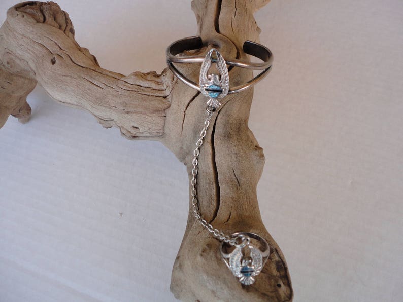Thunderbird Bracelet With Attached Ring