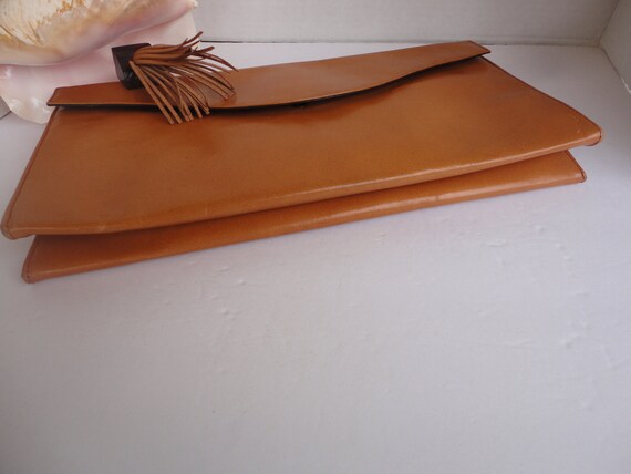 Meeker Made Leather Clutch With Matching Change P… - image 8