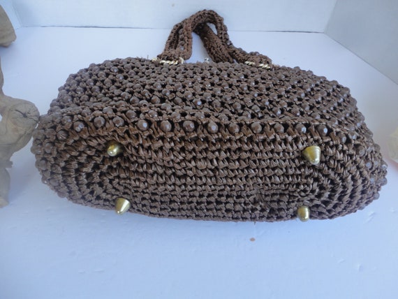 Marchioness Brown Beaded Purse - image 5