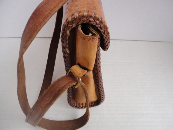 Tooled Leather Purse With Asymmetrical Flap - image 2