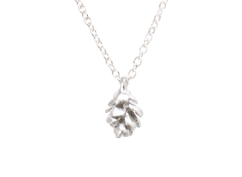 Silver Pinecone Necklace Open Pinecone Pendant Silver Forest Necklace Woodland Necklace Pine Necklace Tree Necklace