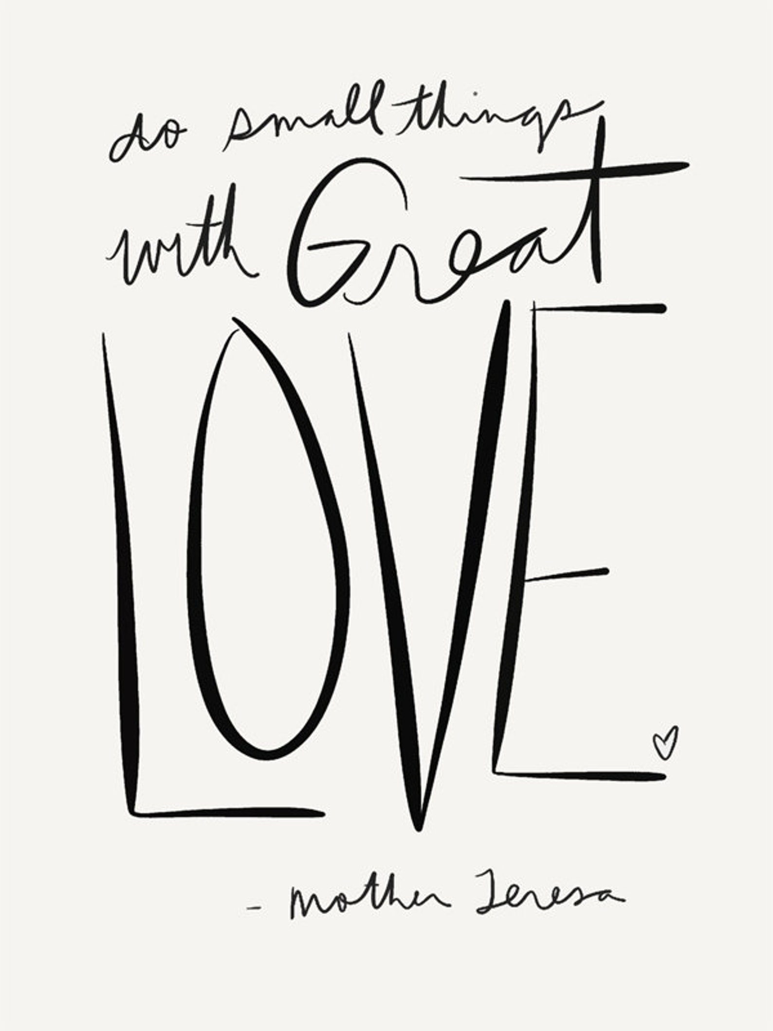 Do Small Things With Great Love, Typography Printable, Inspirational ...