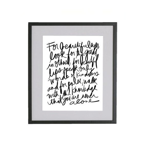 Audrey Hepburn Quote Print, Black and White Typography Art (Digital Download)