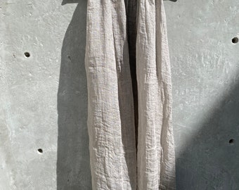 Linen Shawl /Naturally Dyed,  Handwoven / Ice Grey Linen Scarf