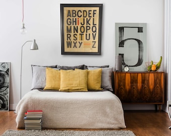 Repurposed Alphabet made from Old Marque Sign Letters. 1 of 3 in an edition. Typography Art, Typographic Design, Graphic Design