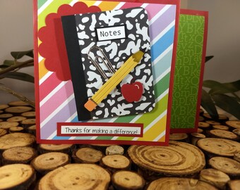 Teacher Thank You Teacher Appreciation Gift Card Holder | Etsy