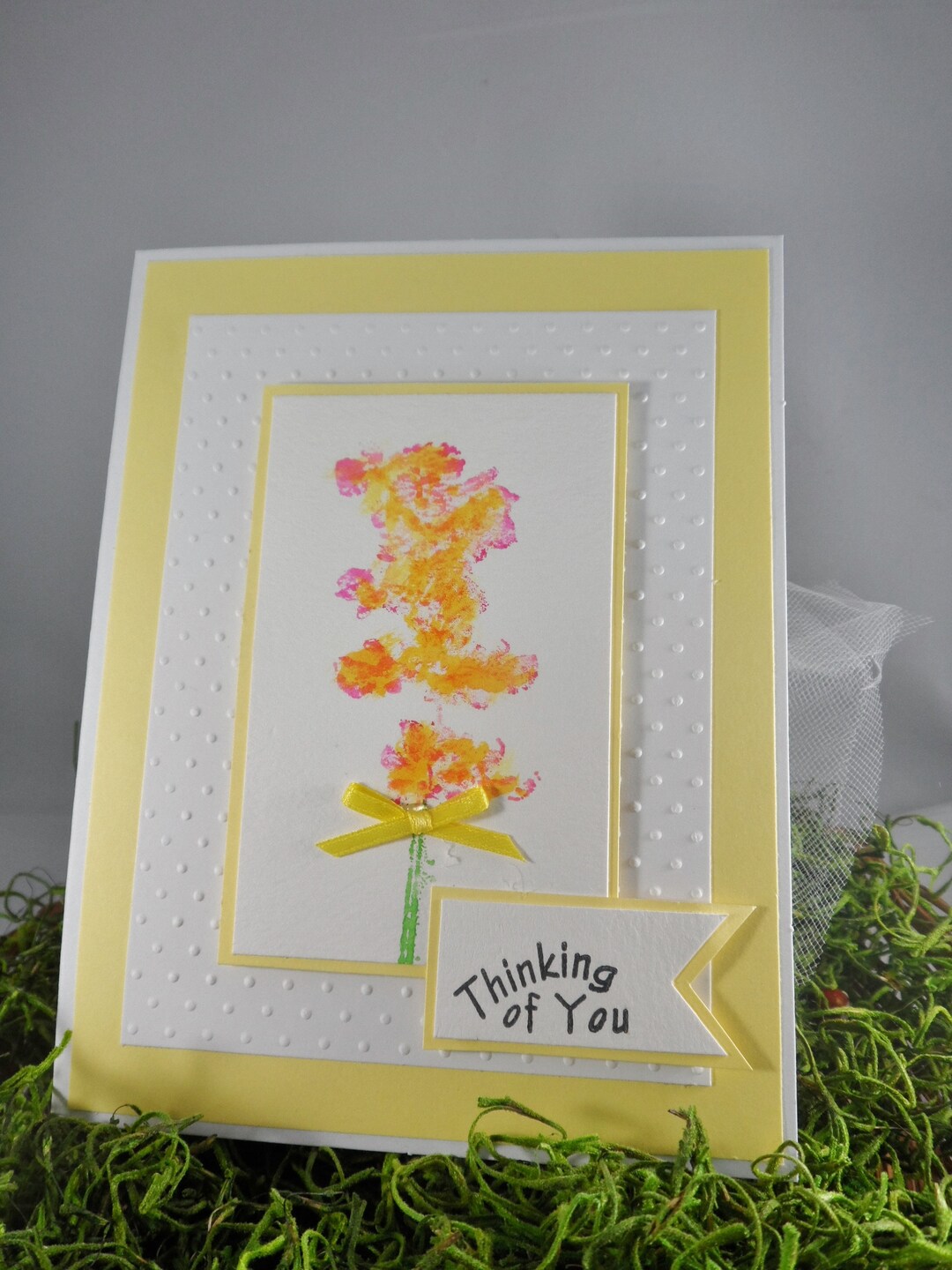 Thinking of You Card -- Sympathy Card -- Handmade Card -- Floral Card ...