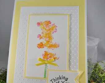 Thinking of You Card -- Sympathy Card -- Handmade Card -- Floral Card -- Watercolor Card