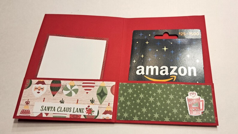 Large Christmas Gift Card Booklet for Sleeved Gift Cards Christmas Gift