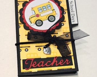 Teacher Appreciation Card Holder for Multiple Cards -- Teacher Appreciation-- Teacher Appreciation Card Holder -- Teacher Gift Card Holder