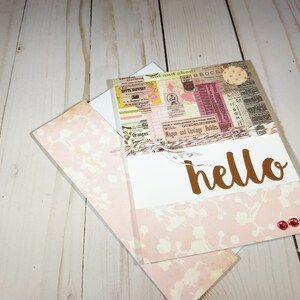 Bonjour carte, carte de voeux, toutes les occasion carte, carte à la main, carte de note, quelque chose de carte