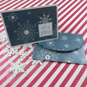 Let It Snow cartons--Mini cartes--Lunch Box Notes--carte et enveloppe ensemble--titulaire de la carte cadeau
