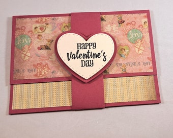 Valentine Gift Card Holder, Valentine Card, Gift Card Holder, Happy Valentine's Gift Card