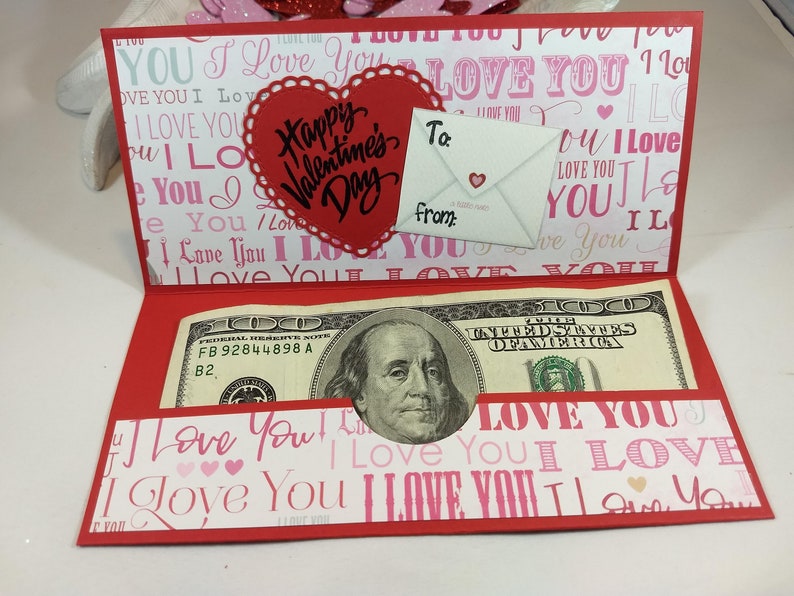 Money Card Valentine Money Holder Christmas Money Card