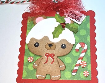 Gingerbread Man Tag, Gingerbread Winter Wishes Tag, Handmade Christmas Tag, Christmas Tags, Gingerbread Tag