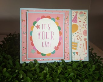 Birthday Gift Card Holder -- Gift Card Envelope for Birthday's -- Birthday Card -- Birthday Money Holder