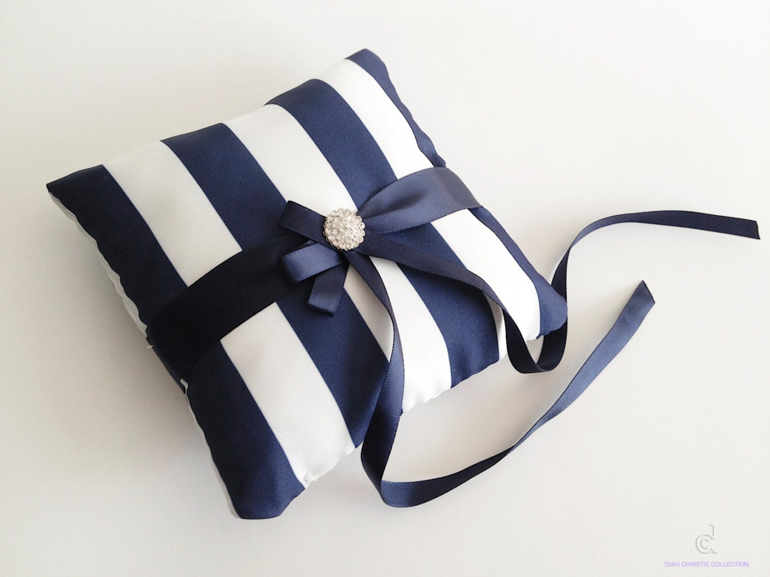 Navy Blue Wedding Ring Pillow Small Wedding Ring Bearer Etsy