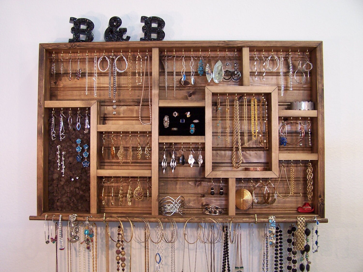 Bracelet Bar Jewelry Organizer and Ring Holder Jewelry Storage Etsy