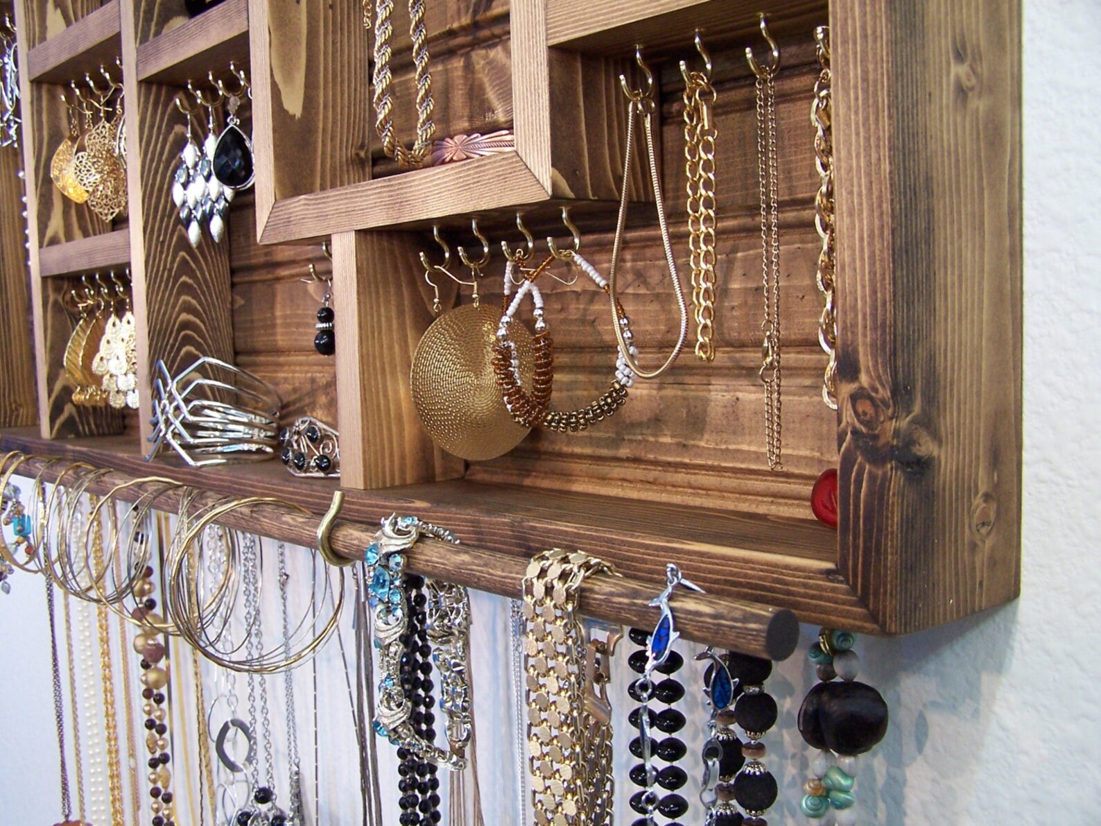 Bracelet Bar Jewelry Organizer and Ring Holder Jewelry Storage Etsy