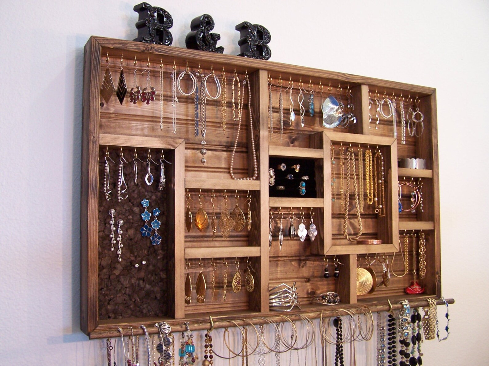 Bracelet Bar Jewelry Organizer and Ring Holder Jewelry Storage Etsy