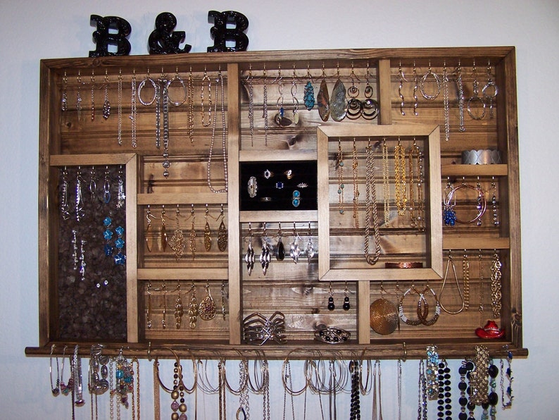 Bracelet Bar Jewelry Organizer and Ring Holder Jewelry Storage Etsy