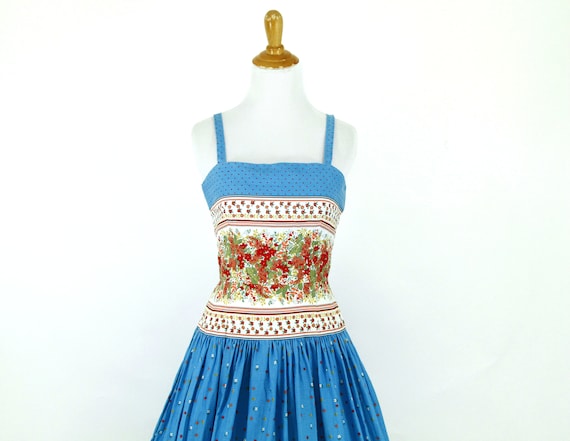 Vintage 1970s Dress | 70s does 50s Victor Costa C… - image 2