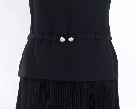 Vintage 1960s Dress | 60s Little Black Dress with… - image 4
