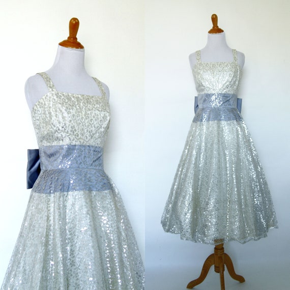 satin 50s dress