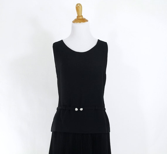 Vintage 1960s Dress | 60s Little Black Dress with… - image 2