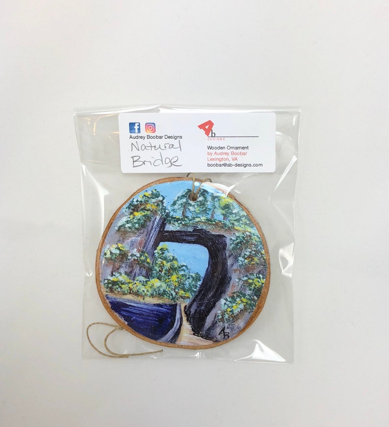 Natural Bridge Wooden Ornament