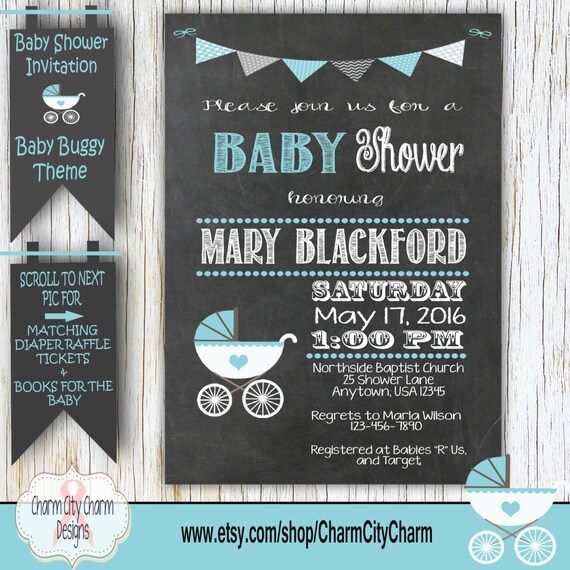 baby buggy shower chalkboard invitation chalkboard baby boy etsy chalkboard baby shower invitations