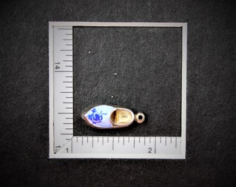 Delft Blue Enamel Dutch Clog Sterling Silver Charm from StoryTeller Charms 668