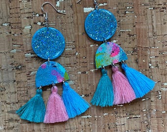 Pendientes abstractos impresos en 3D