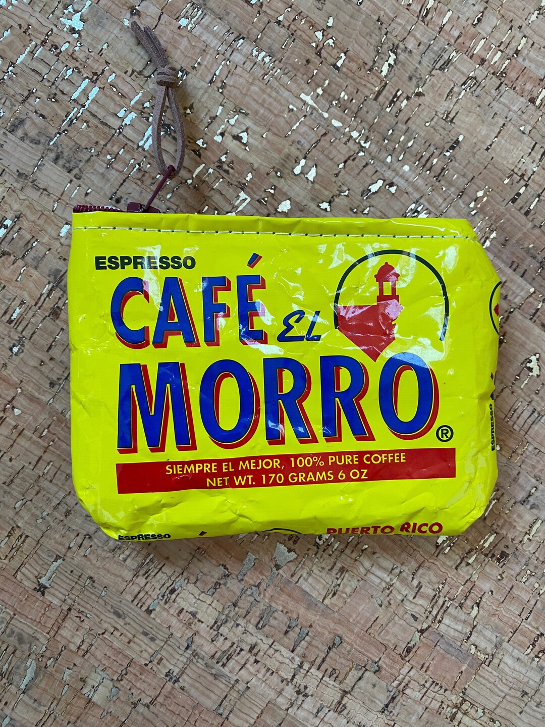 SALE!!! Upcycled Cafe El Morro Pouch