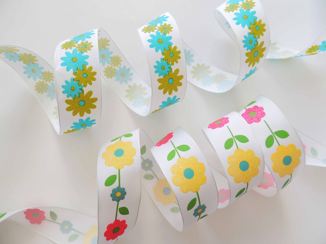 Spring Flower Ribbon Pattern 5yds 1.5