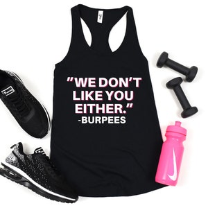 Rolig Burpee Racerback-linne: Crossfit Gym Workout-topp