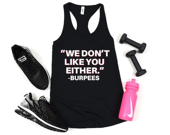 Rolig Burpee Racerback-linne: Crossfit Gym Workout-topp