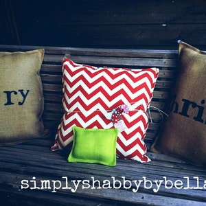 Burlap Pillows Merry Christmas, &quot;Life is Good&quot; / happy Halloween /Roll Tide Roll Canvas burlap home decor