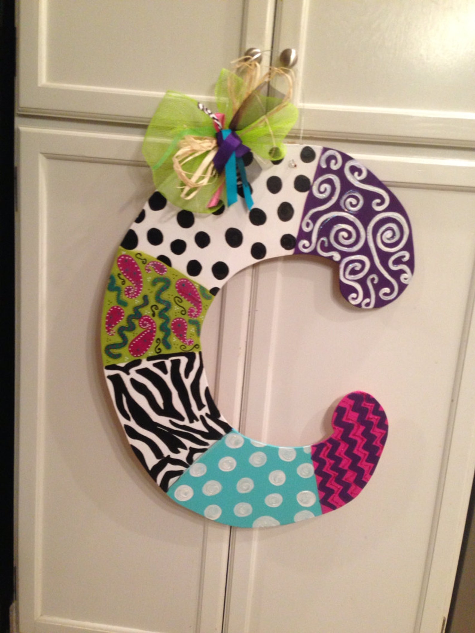 Wooden Initial/ Letter Door/wall Hanger Etsy