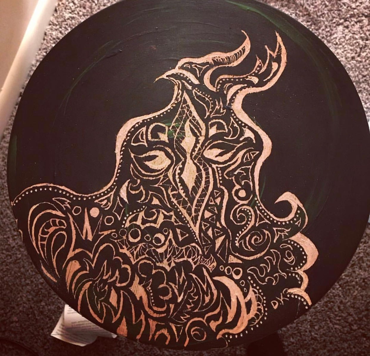 Tabouret Bois Sculpté