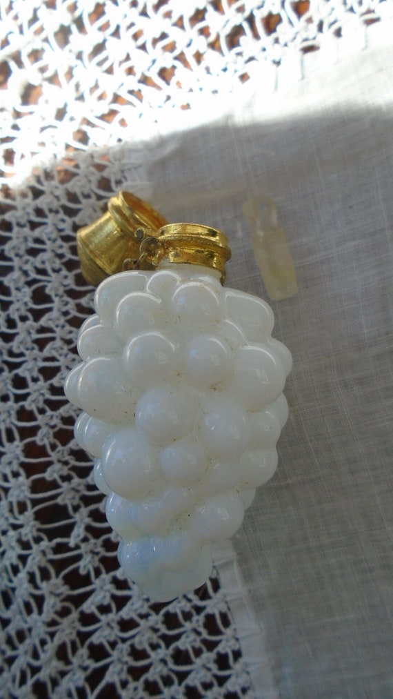 Antique Victorian White Opaline Chatelaine Scent B