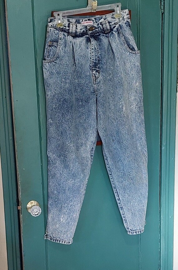 1980 s Acid Wash Jeans - Retro Pleated Jack Mulque
